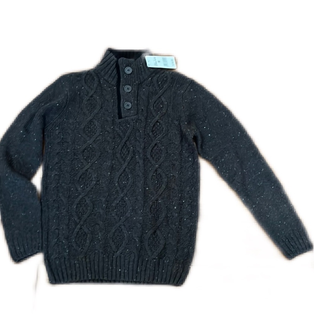 NWT Bleu Ice turtleneck with three bottoms knitted in brown sweater Size M